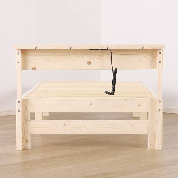 シングル 天然木棚付きすのこベッドフレーム  (DB01) 11枚目画像