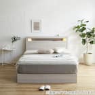 棚・コンセント・照明付きクイーンベッドフレーム(KB GW 引出付き/すのこ) 2枚目画像