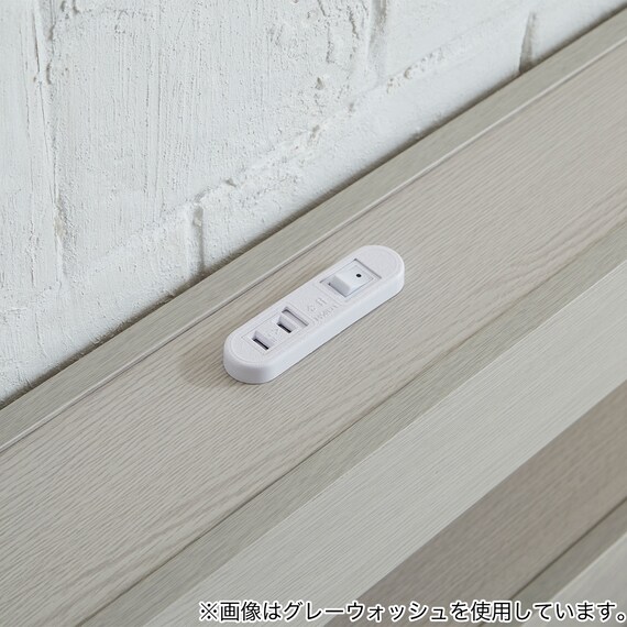 シングル 棚付き すのこベッドフレーム(KC501 ST WW) 4枚目画像