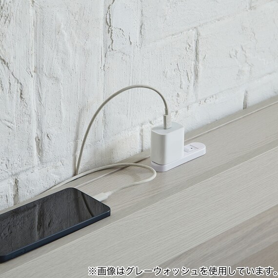 シングル 棚付き すのこベッドフレーム(KC501 ST WW) 5枚目画像