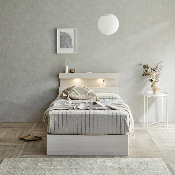 シングル 引出し付き すのこベッドフレーム(KC501 WW) 2枚目画像