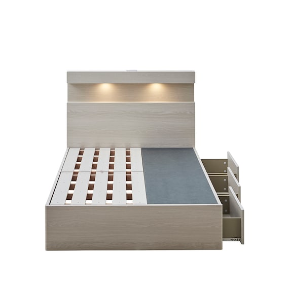 シングル 引出し付き すのこベッドフレーム(KC501 WW) 4枚目画像