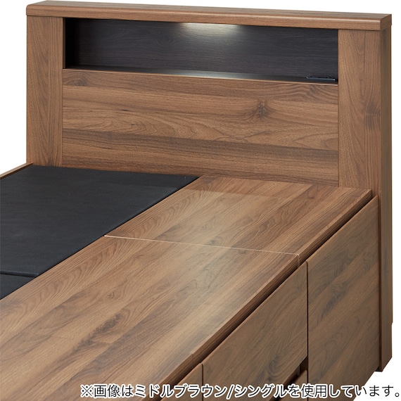 チェストベッドフレーム シングル サイド引出し付きタイプ (GC501 床板 GW) 8枚目画像