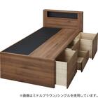 シングル 棚・コンセント・照明付きベッドフレーム(GC501-引出しA GW) 6枚目画像