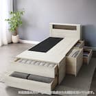 チェストベッドフレーム シングル サイド・フット引出し付きタイプ (GC501 床板 GW) 1枚目画像