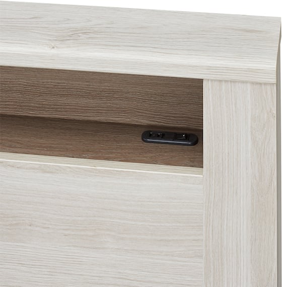 シングル 棚・コンセント・照明付きベッドフレーム(GC501-引出しB GW) 3枚目画像