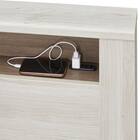 シングル 棚・コンセント・照明付きベッドフレーム(GC501-引出しB GW) 5枚目画像