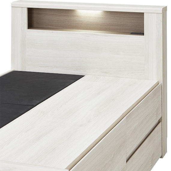 チェストベッドフレーム シングル サイド・フット引出し付きタイプ (GC501 床板 GW) 8枚目画像