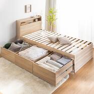 引出し3杯付きチェストベッド(シングル)