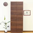 天然木工芸突板書棚(幅80cm WAL) 1枚目画像