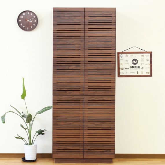 天然木工芸突板書棚(幅80cm WAL) 1枚目画像