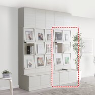 ベンチ付きラック フラップディスプレイタイプ (幅80.5cm 木目)