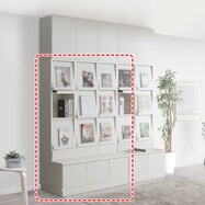 ベンチ付きラック フラップディスプレイタイプ (幅120.5cm 木目)