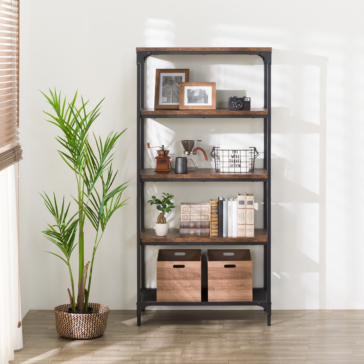 ニトリ シェルフ インダストリアル ブラウン/ブラック（送料込み） ニトリ シェルフ インダストリアル ブラウン/ブラック（送料込み）