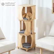 【NATURAL SIGNATURE】天然木 回転3段シェルフ