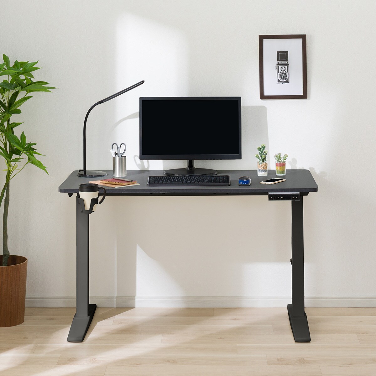 電動昇降デスク(UP006 1260 GY/BK) | ニトリネット【公式】 家具