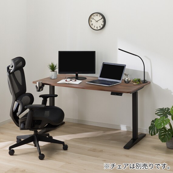 電動昇降デスク(UP006 1475 MBR/BK) 1枚目画像