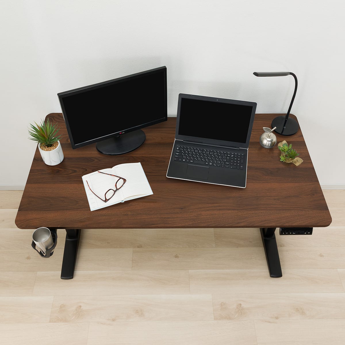 電動昇降デスク(UP006 1475 MBR/BK) | ニトリネット【公式】 家具