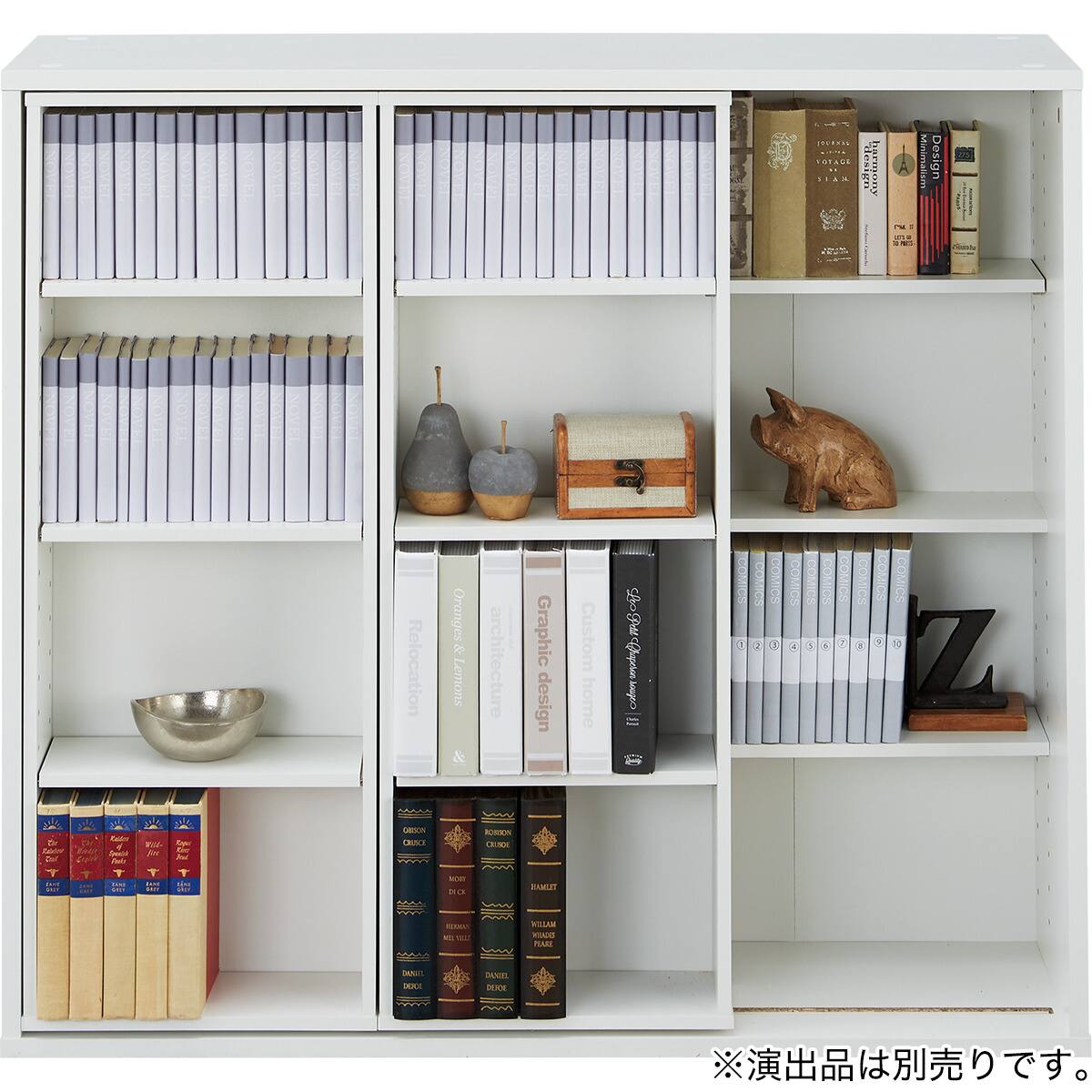 スライド書棚(SR206 90100 WH) | ニトリネット【公式】 家具