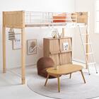 温かみのある天然木ロフトベッド (高さ162cm NA) 1枚目画像