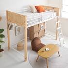 温かみのある天然木ロフトベッド (高さ162cm NA) 2枚目画像