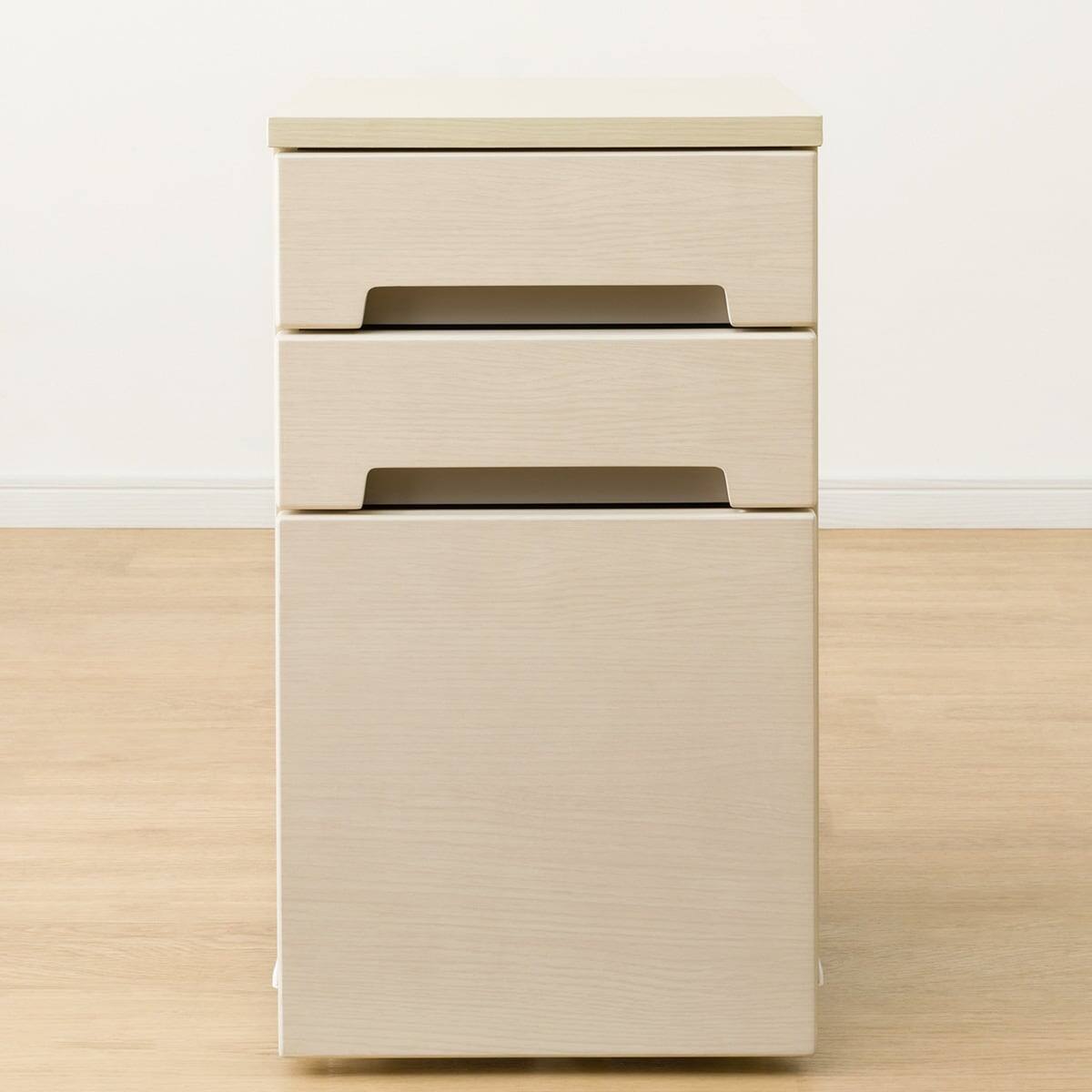 ニトリ机 脇机(2段 GD-02 OAK/WH) | ニトリネット【公式】 家具・インテリア通販