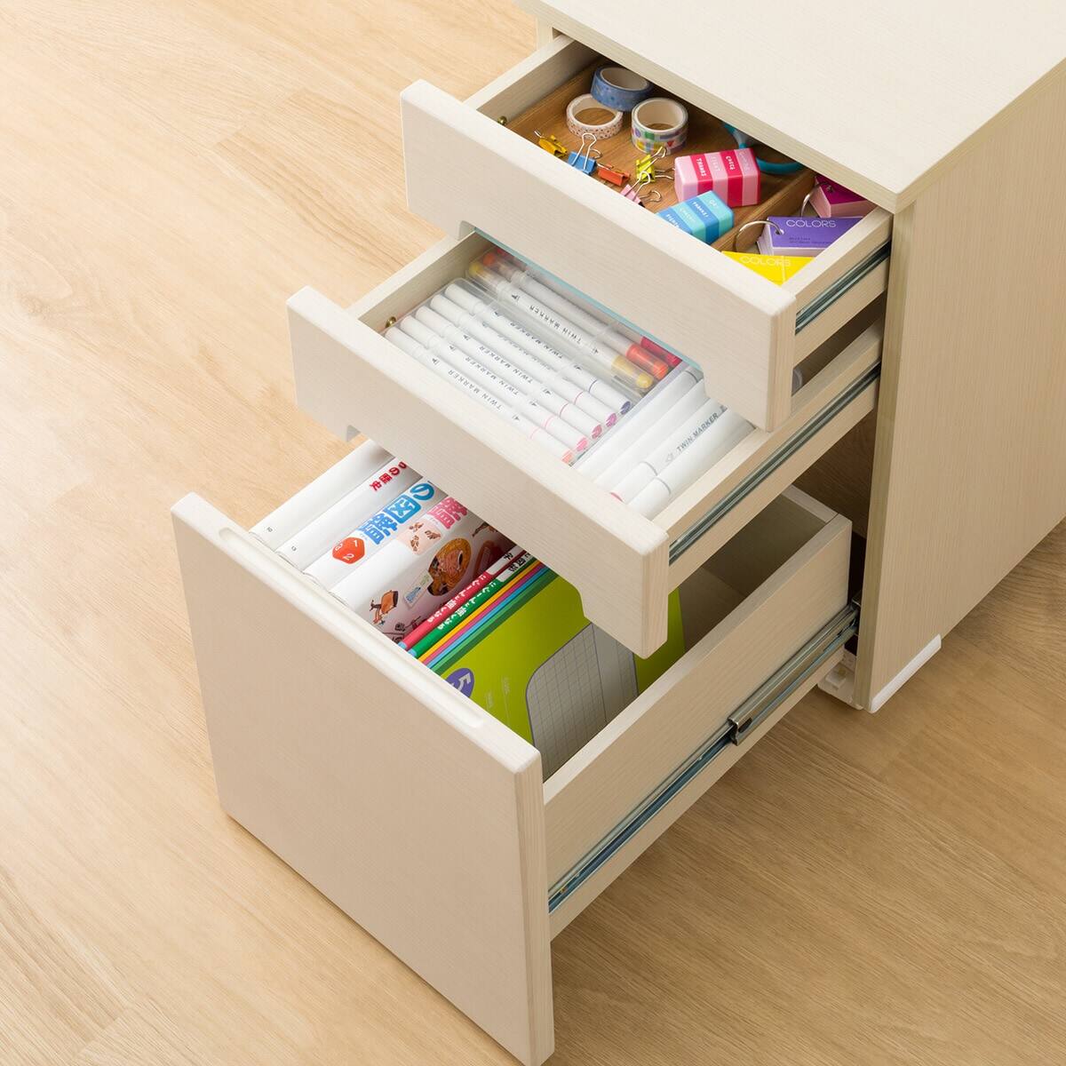 くみあわせデスク(DL02 WW/TBL デスクライト付き) | ニトリネット