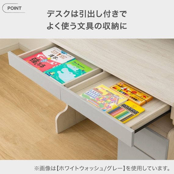 スタンダードデスク ワゴン付き (RH01 WW/BE) 3枚目画像