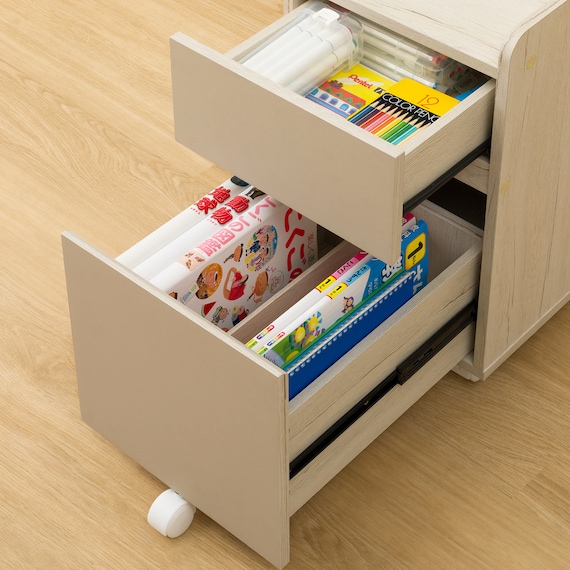 スタンダードデスク ワゴン付き (RH01 WW/BE) 12枚目画像