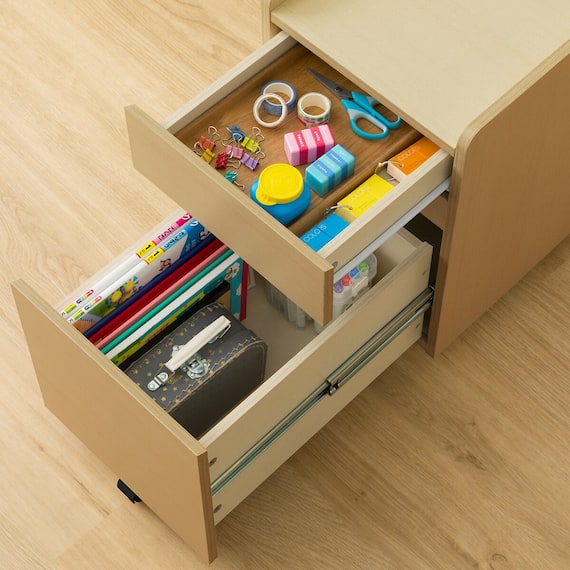 ハイデスク ワゴン付き (KT01 LBR) 17枚目画像