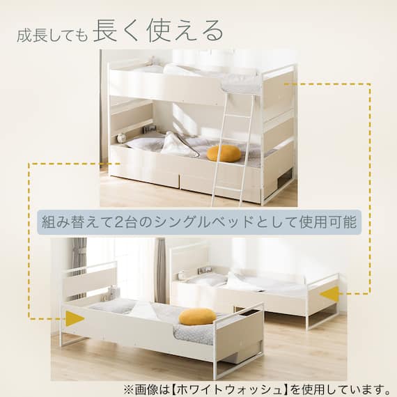 二段ベッド (デニッシュ BC01 MBR/BK) 3枚目画像