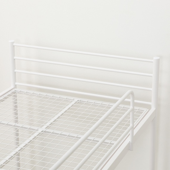 スチールミドルベッド(MB02 WH) 10枚目画像