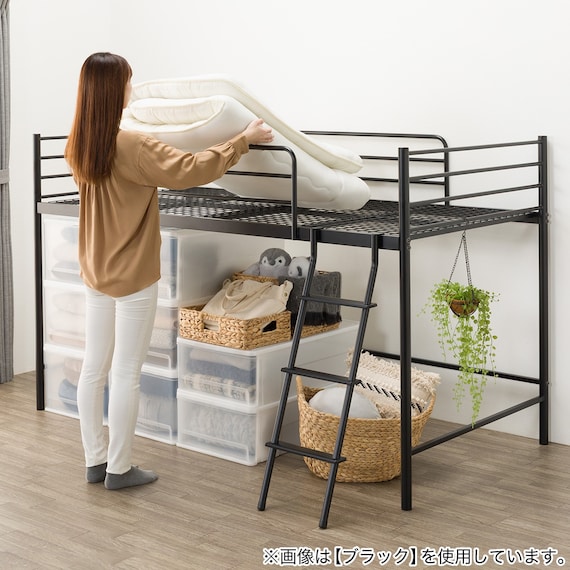 スチールミドルベッド(MB02 WH) 22枚目画像