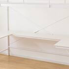 スチールハイベッド + コの字デスクセット (HB02 WH) 12枚目画像