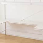 スチールハイベッド + コの字デスクセット (HB02 WH) 12枚目画像