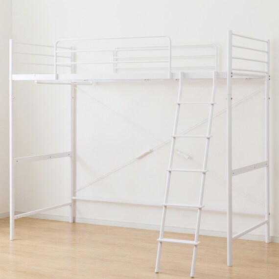 スチールハイベッド(HB02 WH) 4枚目画像