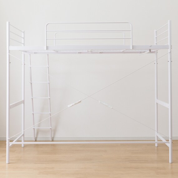 スチールハイベッド(HB02 WH) 5枚目画像