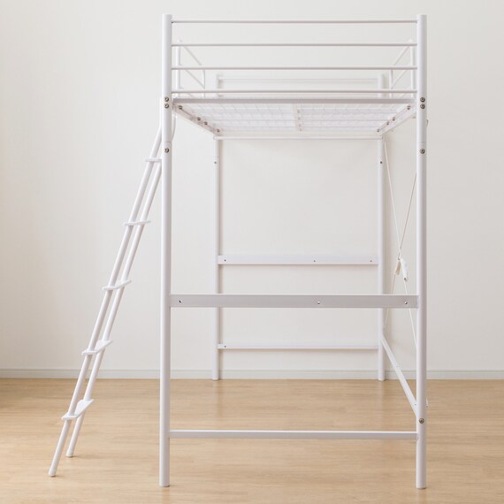 スチールハイベッド(HB02 WH) 6枚目画像