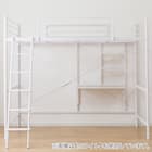 スチールハイベッド + 棚付きデスクセット (HB02 BK) 9枚目画像