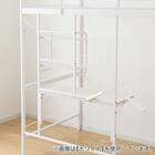 スチールハイベッド + 棚付きデスクセット (HB02 BK) 13枚目画像