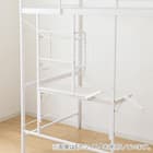 スチールハイベッド + 棚付きデスクセット (HB02 BK) 13枚目画像