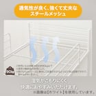 スチールハイベッド + コの字デスクセット (HB02 BK) 6枚目画像