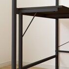 スチールハイベッド + コの字デスクセット (HB02 BK) 8枚目画像