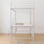 スチールハイベッド + コの字デスクセット (HB02 BK) 11枚目画像