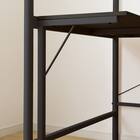 スチールハイベッド + コの字デスクセット (HB02 BK) 13枚目画像