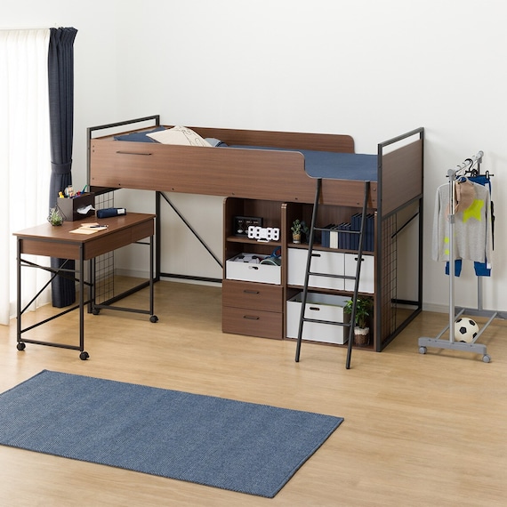 システムベッドデスク(デニッシュ25N デスクライト付きMBR/BK) 9枚目画像