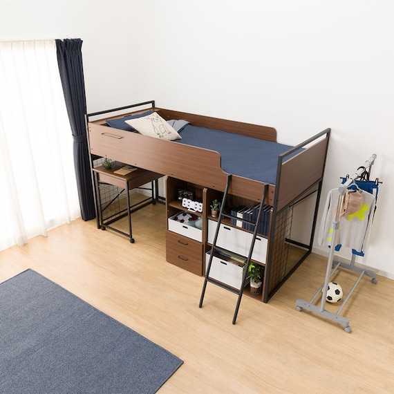 システムベッドデスク(デニッシュ25N デスクライト付きMBR/BK) 13枚目画像