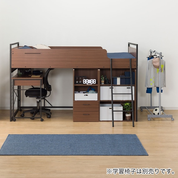 システムベッドデスク(デニッシュ25N デスクライト付きMBR/BK) 14枚目画像