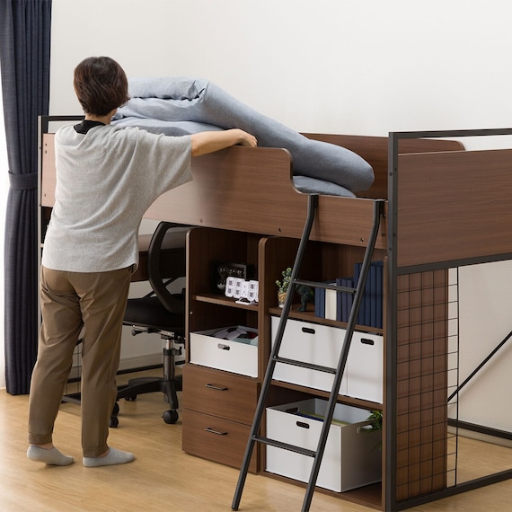 システムベッドデスク(デニッシュ25N デスクライト付きMBR/BK) 16枚目画像