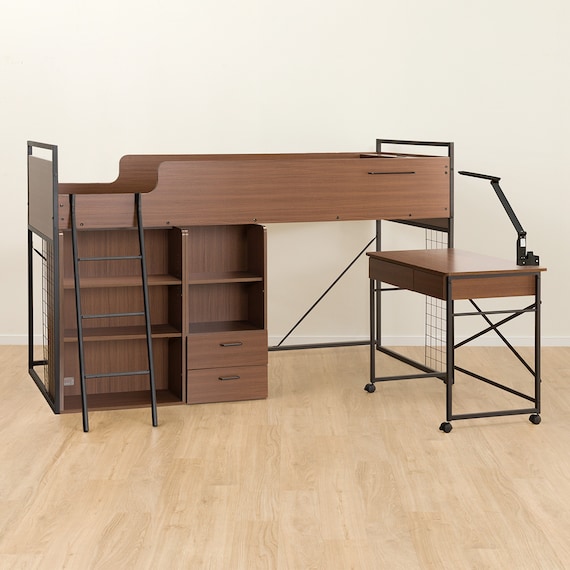 システムベッドデスク(デニッシュ25N デスクライト付きMBR/BK) 21枚目画像